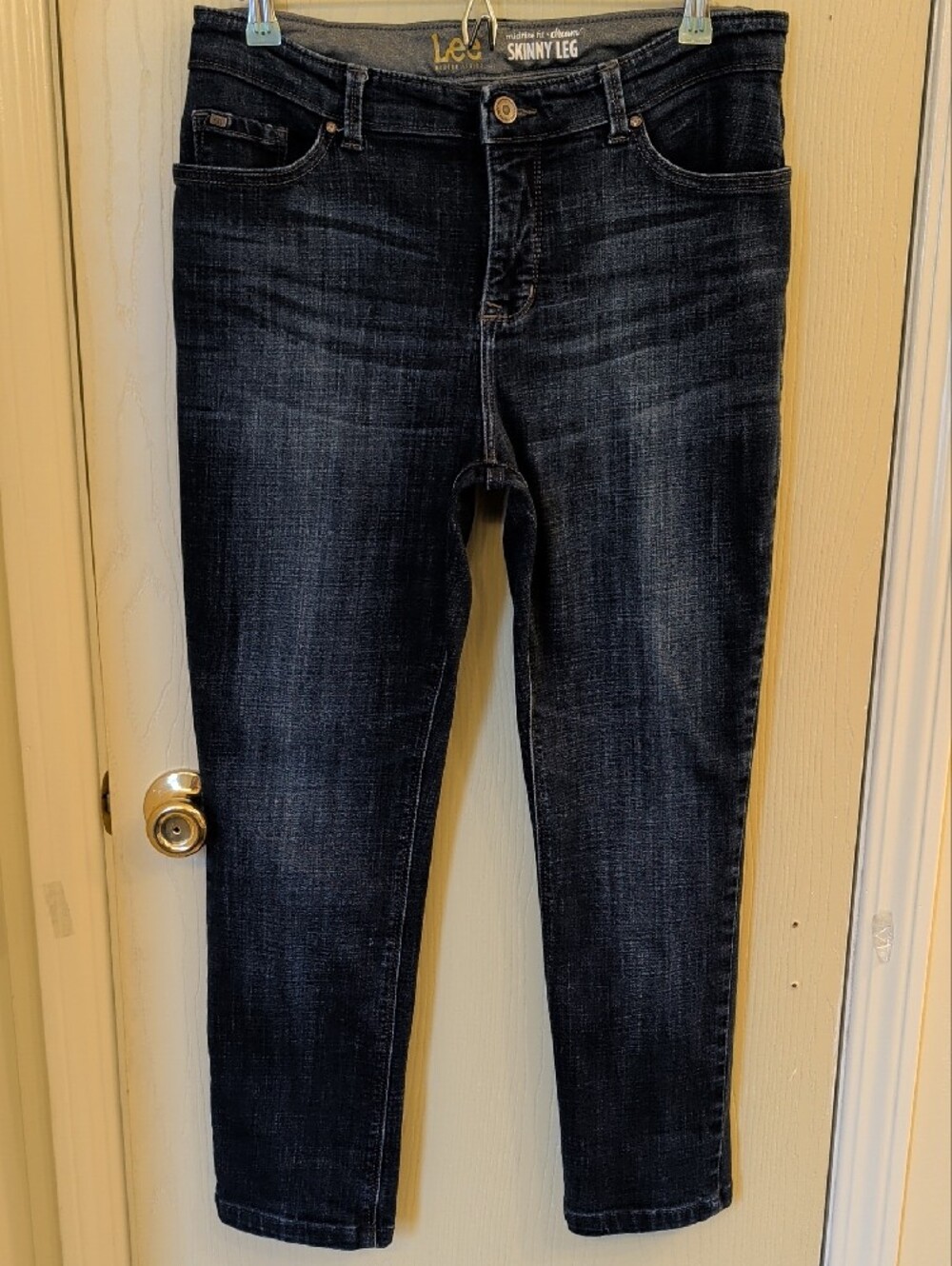 Lee Dream Skinny Jeans Women's 12 Short | Dark Wash Stretch Denim